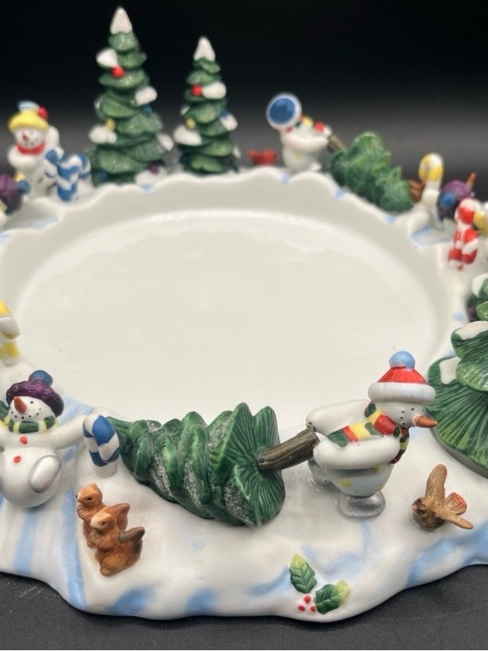PartyLite Snowbell Frosty 3-Wick Holder